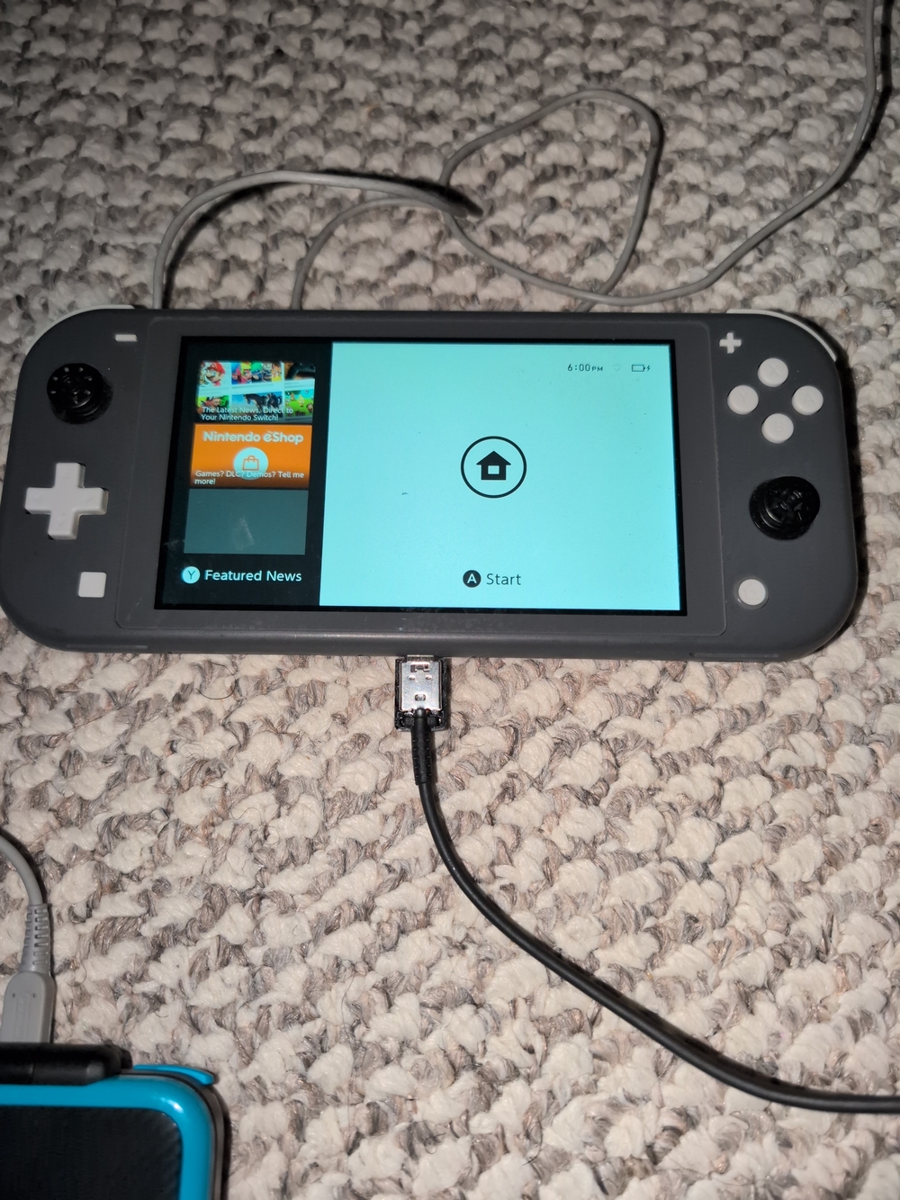Nintendo Switch Lite Gray Handheld Console with White Buttons